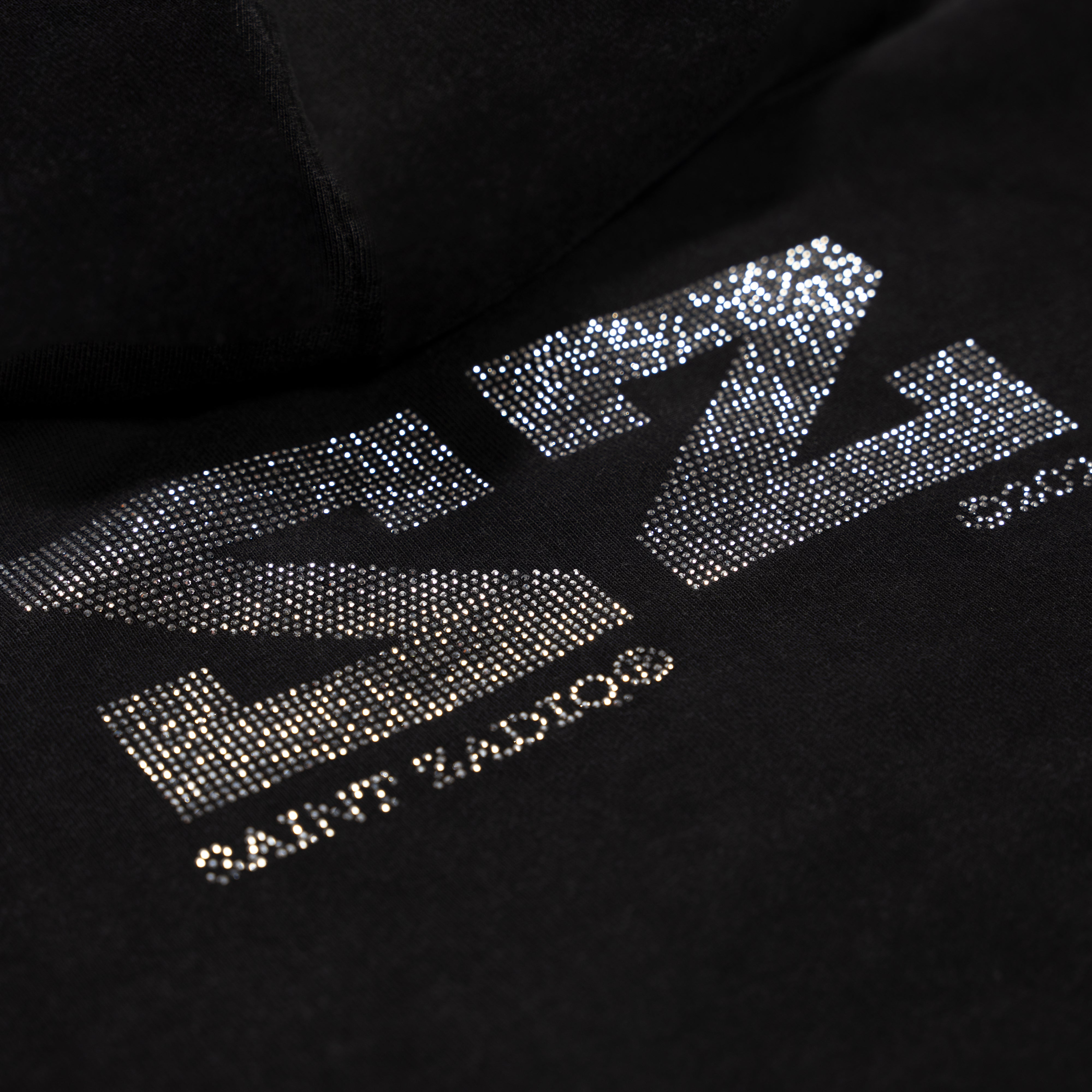 CROSS RHINESTONE ZIP HOODIE